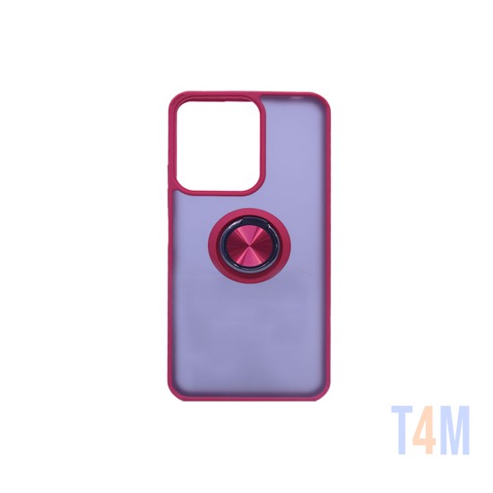 Case with Support Ring for Xiaomi Redmi 13C/Poco C65 Somked Red